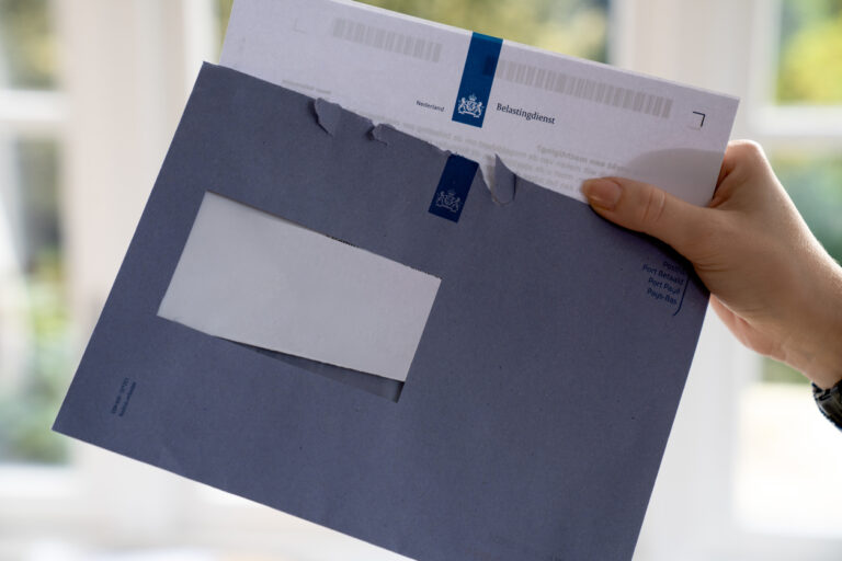 Typical blue envelope from the Dutch tax authorities