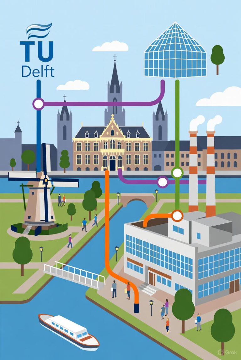 plaatje TU Delft - stad - industrie